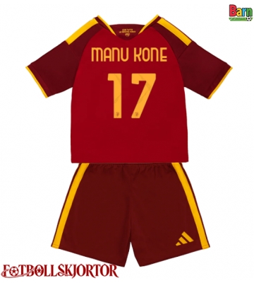 AS Roma Manu Kone #17 Hemmakläder Barn 2026-27 Kortärmad (+ Korta byxor)